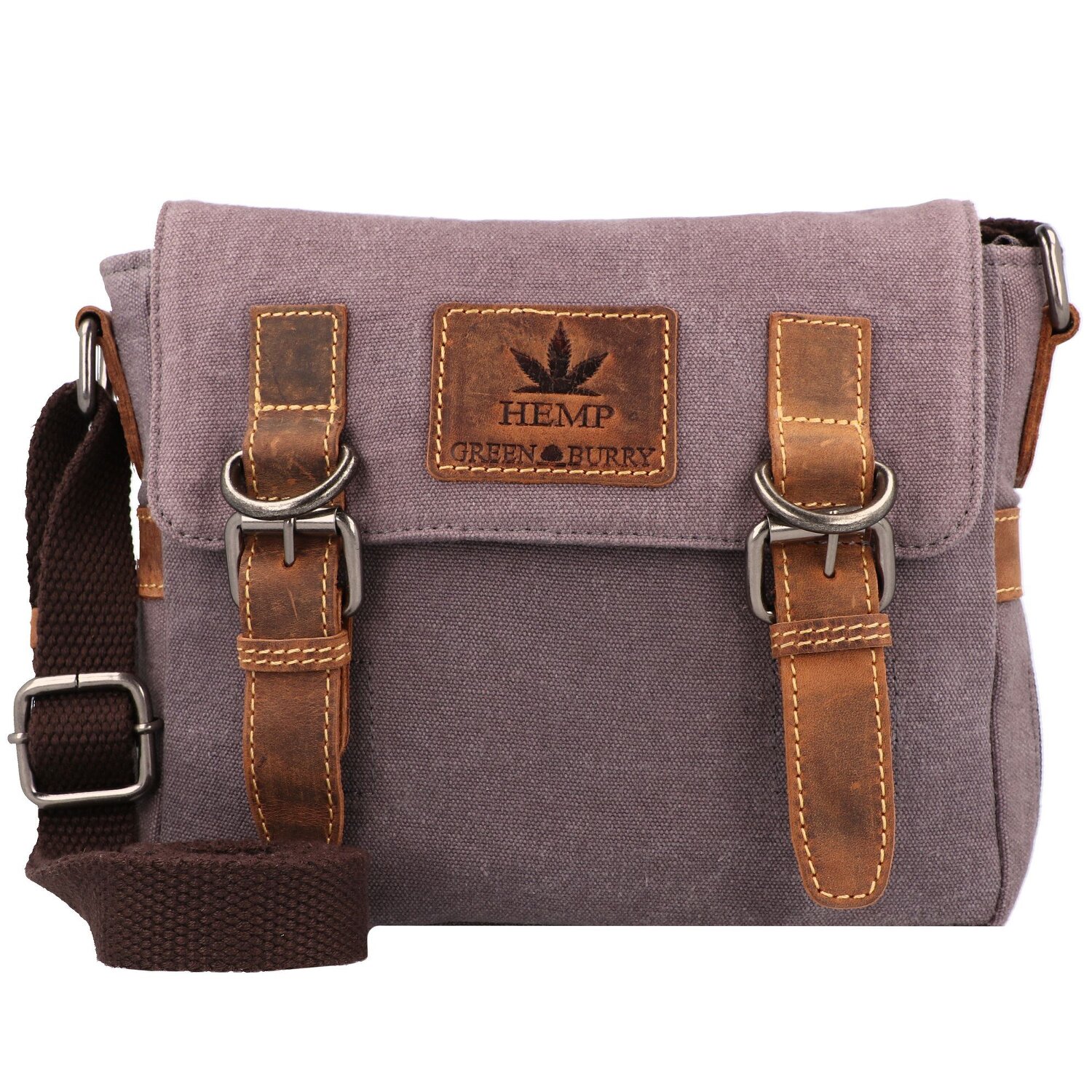 Greenburry Vintage Hennep Schoudertas 22 cm light grey Bagage24