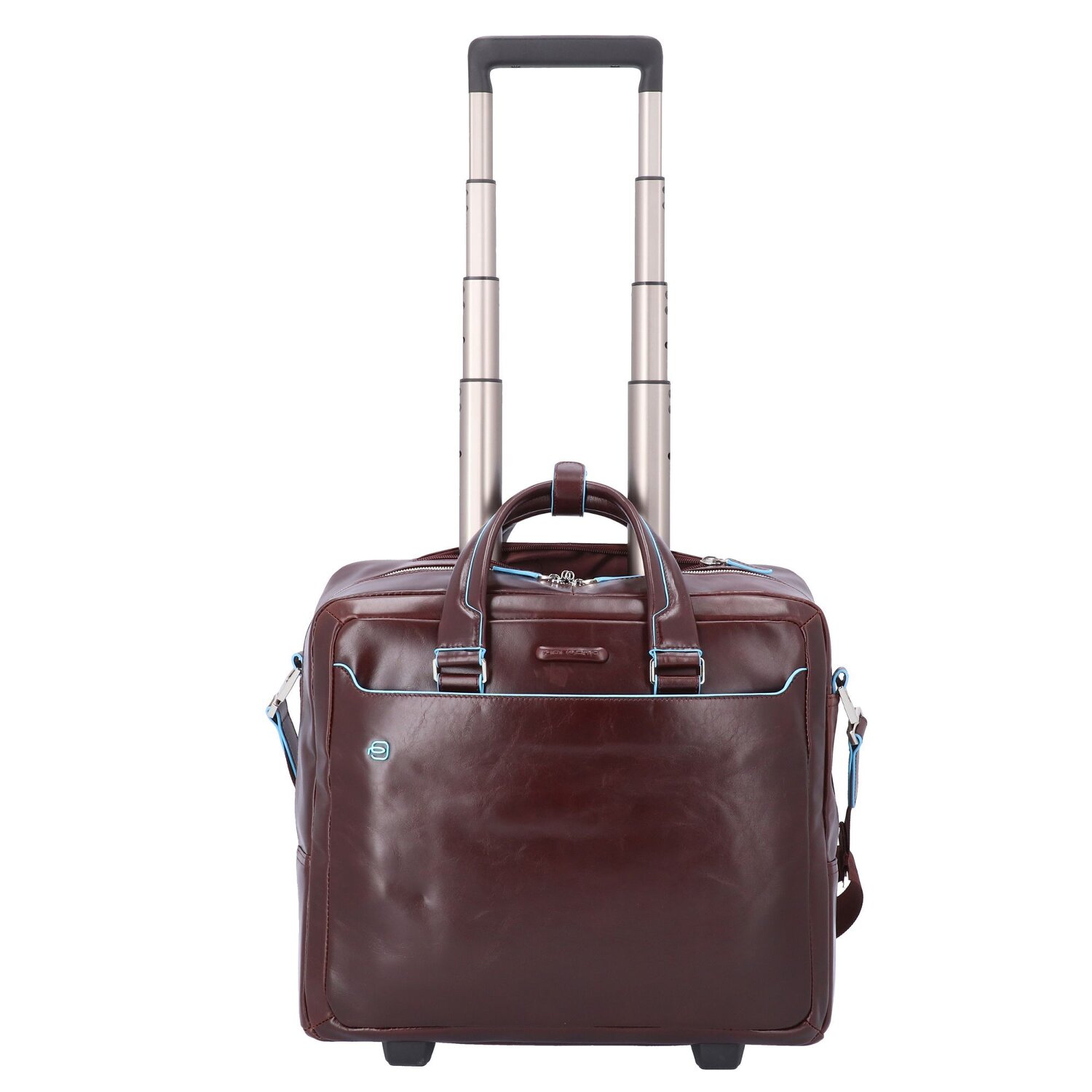 weefgetouw dienen Het is de bedoeling dat Piquadro Blauwe vierkante 2-wiel Business Trolley Leer 36 cm  Laptopcompartiment mahogany | Bagage24.nl