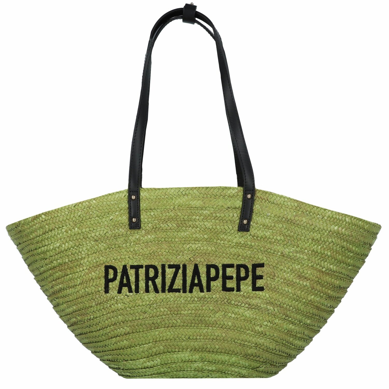 Oefening Namens Handelsmerk Patrizia Pepe Summer Straw Shopper Tas 40 cm lime | Bagage24.nl
