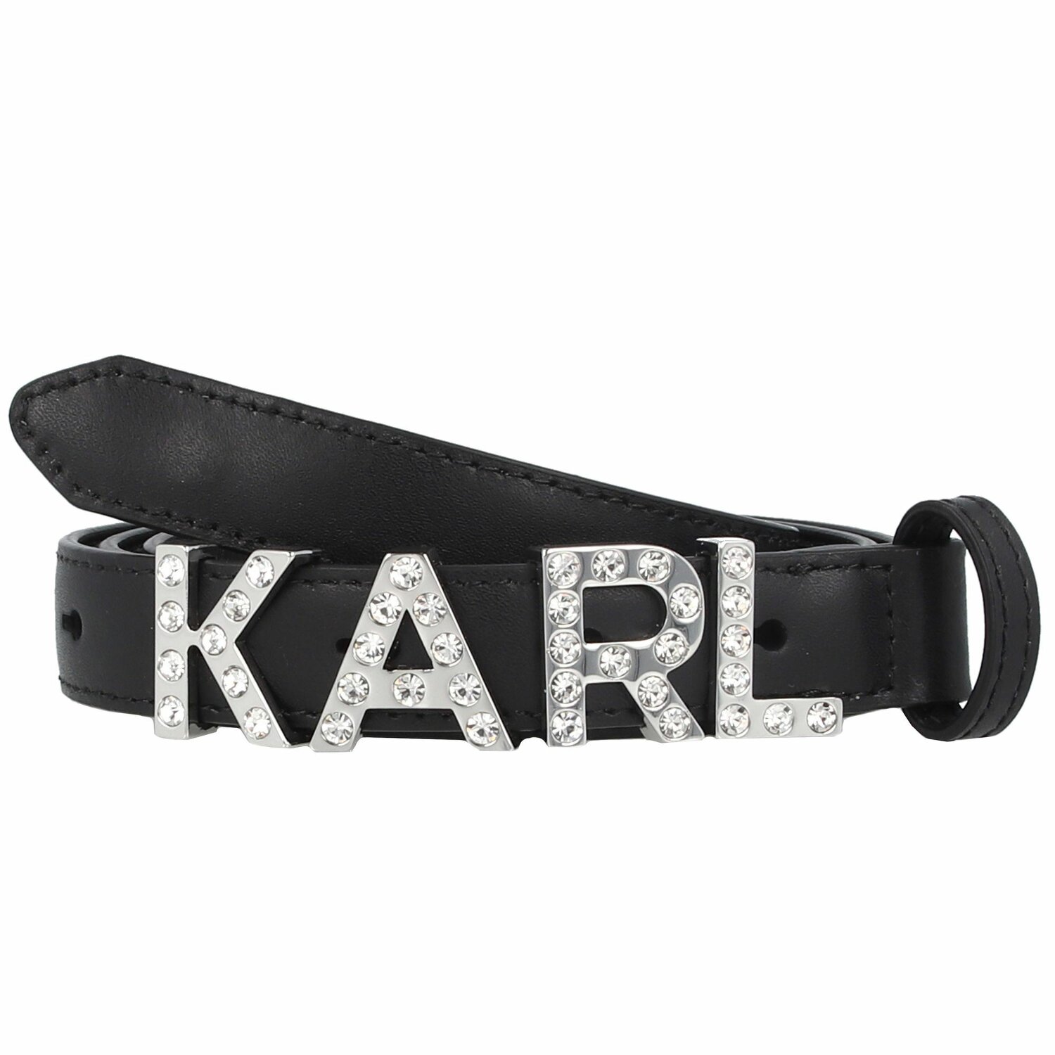 Bende cafe Geval Karl Lagerfeld Letters Riem Leer black | 85 cm | Bagage24.nl