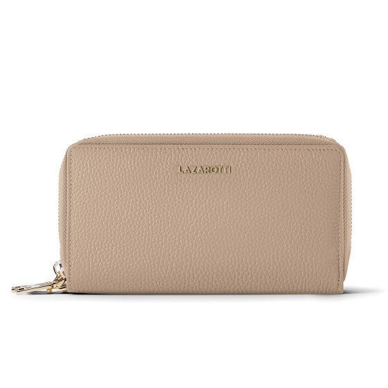 Lazarotti Bologna Leer XL Dubbele Zip-Around Portemonnee RFID Leer 20 cm