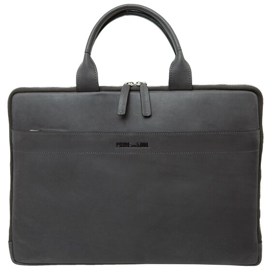 Pride and Soul Beoordeel aktetas leer 39 cm Laptop compartiment