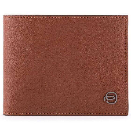 Piquadro Zwarte vierkante portefeuille leer 11 cm