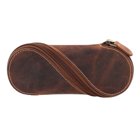 Greenburry Vintage leren brillenkoker 17 cm