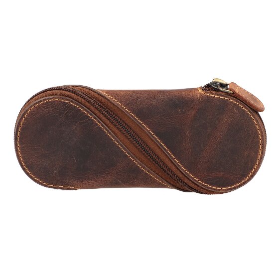 Greenburry Vintage leren brillenkoker 17 cm