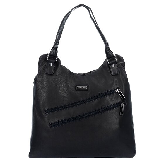 Greenland Nature Black Nappa Schoudertas Leder 38 cm