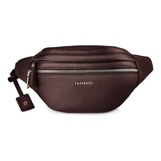 Lazarotti Bologna leer Fanny pack met dubbele rits, crossbody, leer, 25 cm