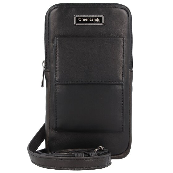 Greenland Nature Black Nappa Mobiel telefoonhoesje Leer 11.5 cm