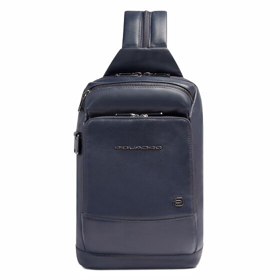 Piquadro Monospalla schoudertas leer 31 cm