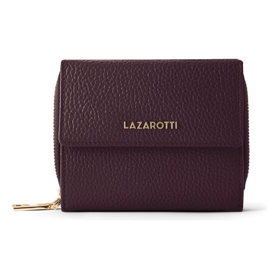 Lazarotti Bologna leer portemonnee met rits rondom, 12 cm