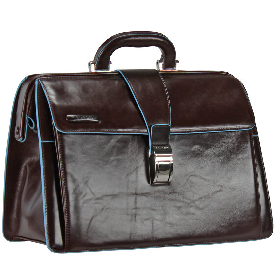 Piquadro Blauw vierkant doktersetui leer 36 cm