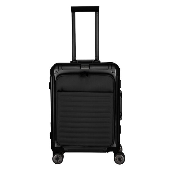 Travelite Next 4-wielige cabinewagen van Aluminium, 55 cm, met laptopvak