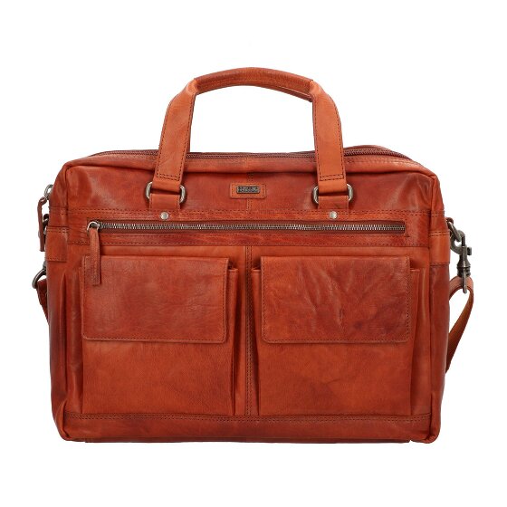 Spikes & Sparrow Aktetas leer 41 cm laptop compartiment