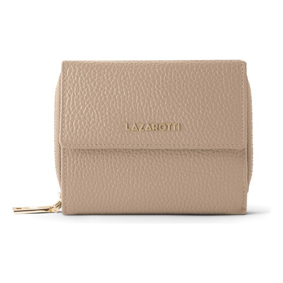 Lazarotti Bologna leer portemonnee met rits rondom, 12 cm