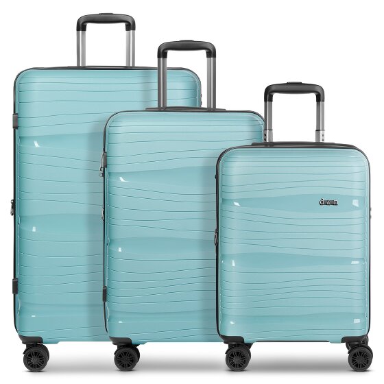 d&n Travel Line 4300-Plus 4 wielen Kofferset 3-delig met uitbreidingsplooi