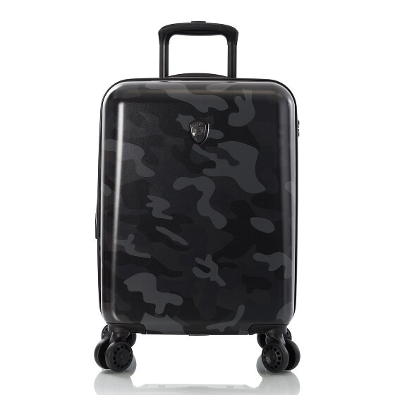 Heys Black Camo 4 wielen Cabinewagen S 53 cm met uitbreidingsplooi