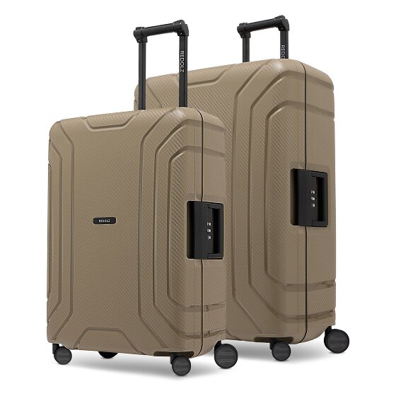 Redolz Essentials 15 kofferset met 4 wielen, M+L, met driepuntssluiting