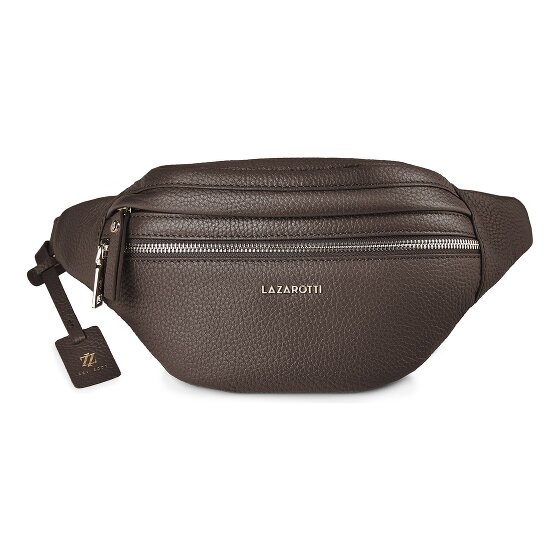 Lazarotti Bologna leer Fanny pack met dubbele rits, crossbody, leer, 25 cm