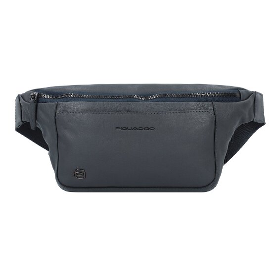 Piquadro Zwart vierkant heuptasje leer 31 cm