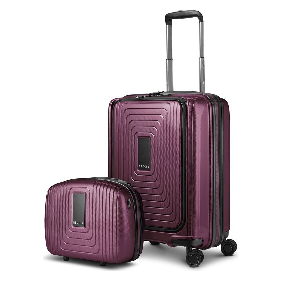 Redolz Essentials 14 kofferset 2 stuks cabine trolley met stretch vouw + beautycase