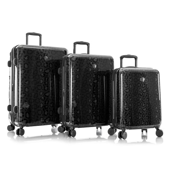 Heys Black Camo 4 wielen Kofferset 3-delig met uitbreidingsplooi