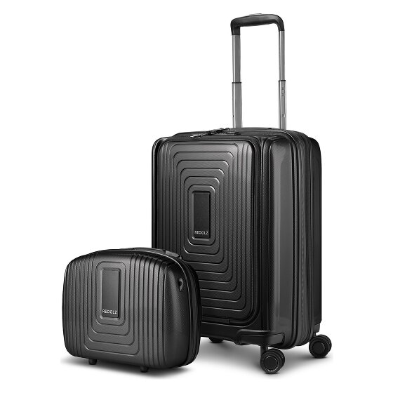 Redolz Essentials 14 kofferset 2 stuks cabine trolley met stretch vouw + beautycase