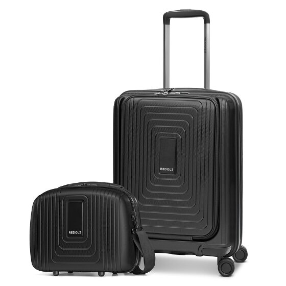 Redolz Essentials 14 kofferset 2 stuks cabine trolley met stretch vouw + beautycase