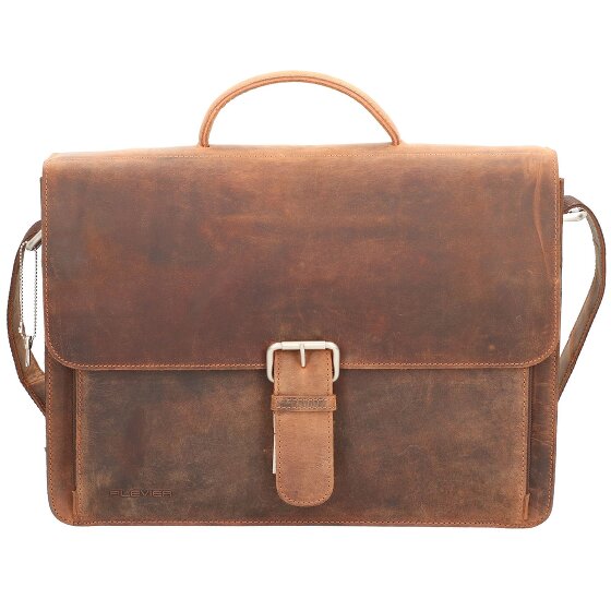 Plevier Retro Darwin Koffer Leer 41 cm Laptop compartiment