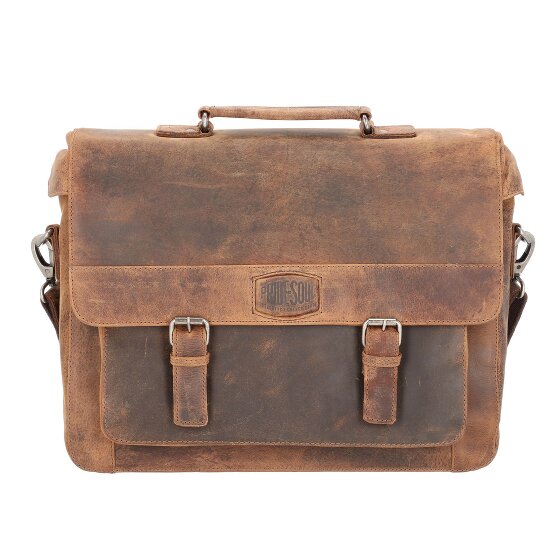 Pride and Soul Aktetas leer 37 cm laptop compartiment