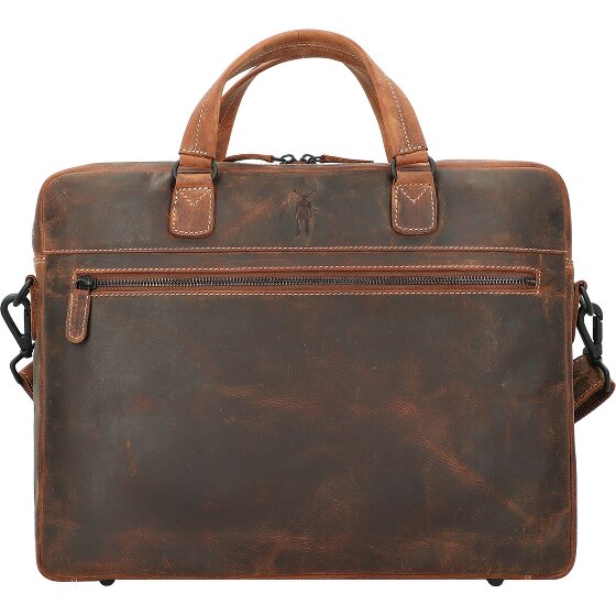 Jack Kinsky Baltimore 8 Lederen aktetas 40 cm Laptopcompartiment