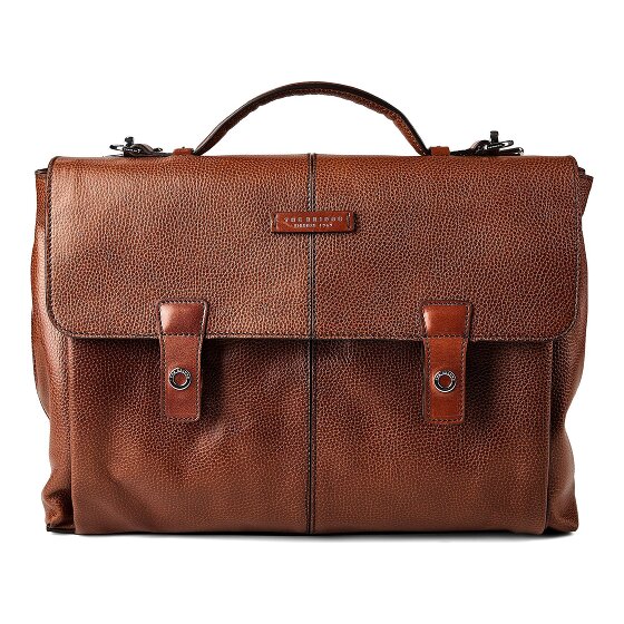 The Bridge Biagio Aktetas Messenger Leer 41 cm Laptop compartiment
