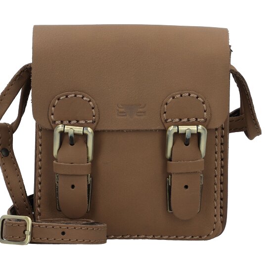 Mika kleine schoudertas leer 15 cm