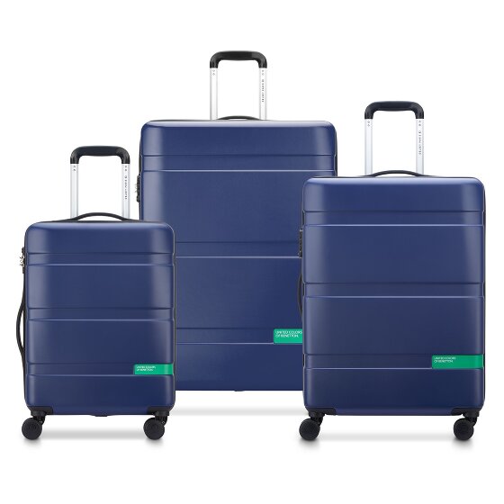 Delsey Paris x United Colors of Benetton Now Hardside 4-wiel kofferset 3-delig met stretch vouw