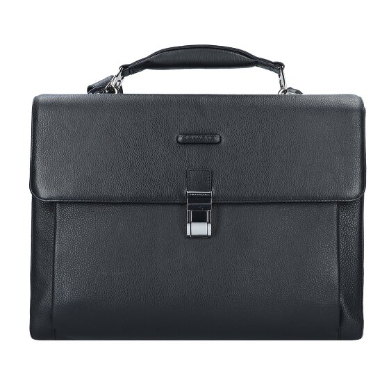 Piquadro Mode Aktetas Leer 41 cm Laptopcompartiment