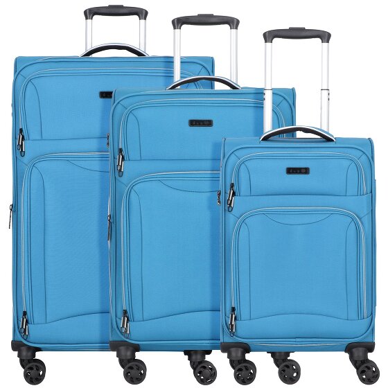 d&n Travel Line 9204 4 wielen Kofferset 3-delig met uitbreidingsplooi