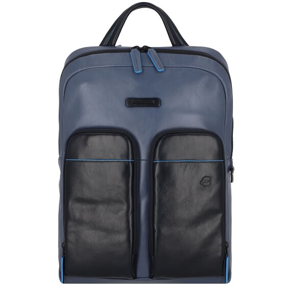 Piquadro Blauwe Revamp Rugzak RFID Leer 42 cm Laptopcompartiment
