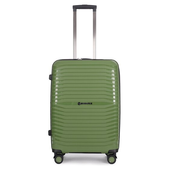 Stratic Bright+ 4 wielen Trolley M 66 cm met uitbreidingsplooi