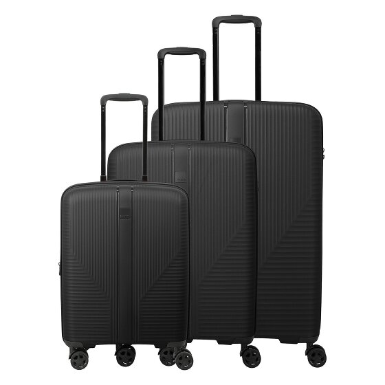 Travelite Air Stripe 4 wielen Kofferset 3-delig met uitbreidingsplooi