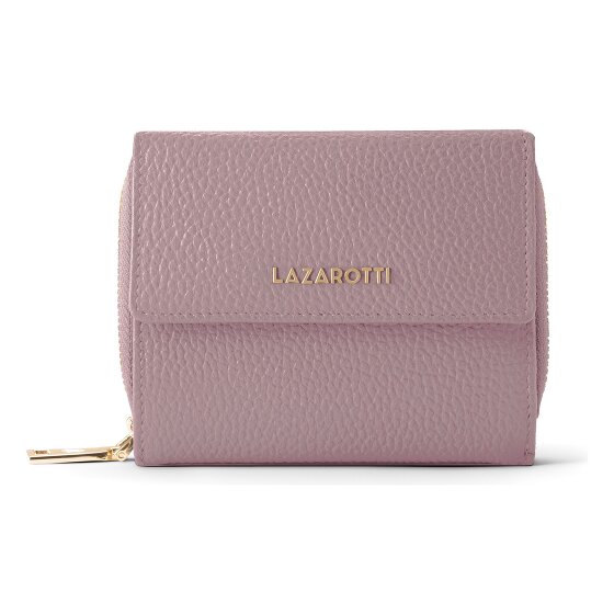 Lazarotti Bologna leer portemonnee met rits rondom, 12 cm