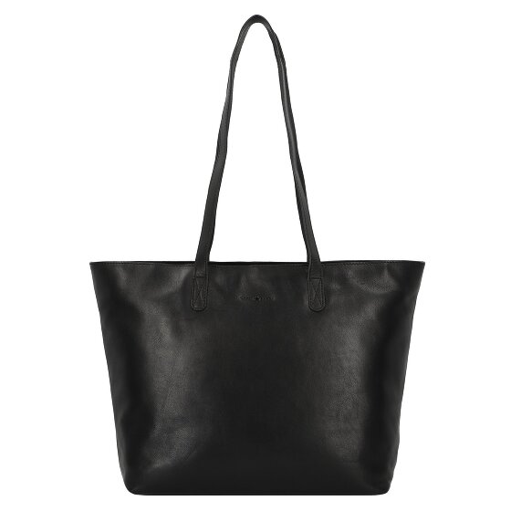 Greenburry Pure Black Shopper Tas Leer 35 cm Laptop compartiment
