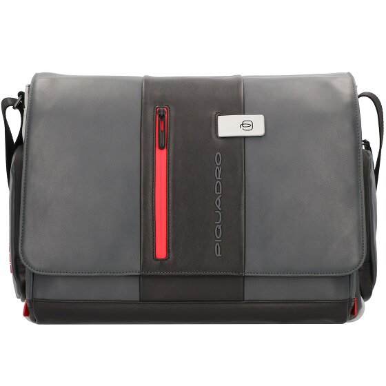 Piquadro Urban Messenger Leer 36 cm Laptopcompartiment
