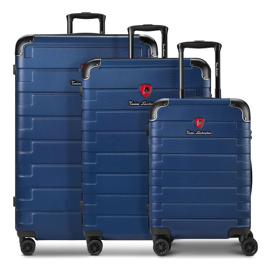Tonino Lamborghini Milano 4 wielen Kofferset 3-delig met uitbreidingsplooi