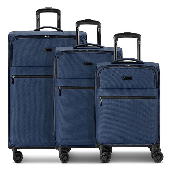 bugatti Valencia Soft 4 wielen Kofferset 3-delig met uitbreidingsplooi
