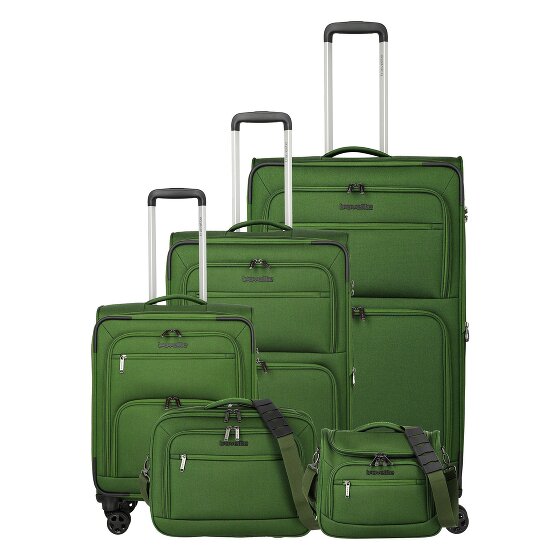 Travelite Cubis 4 wielen Kofferset 5-delig met uitbreidingsplooi