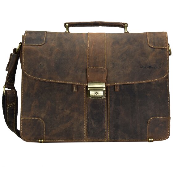 Greenburry Vintage aktetas Leer 38,5 cm