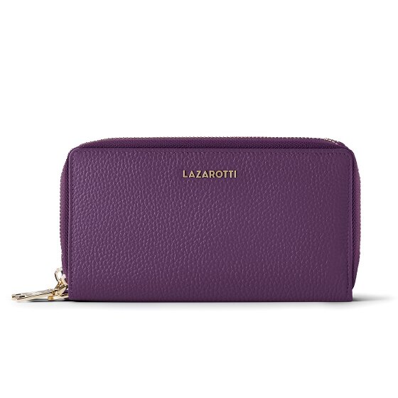 Lazarotti Bologna Leer XL Dubbele Zip-Around Portemonnee RFID Leer 20 cm