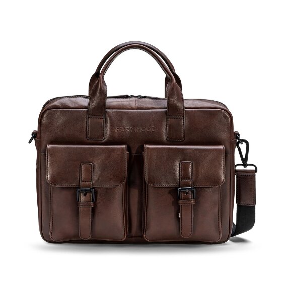 Farmhood Memphis Koffer Leer 39 cm Laptop compartiment