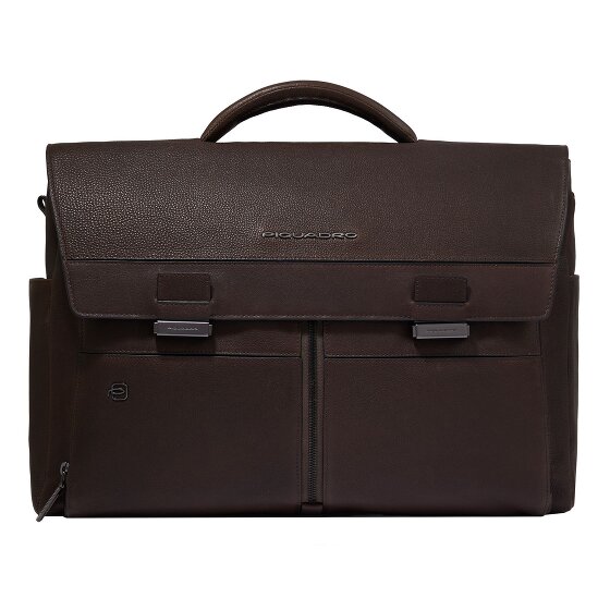 Piquadro Hedley Aktetas Messenger RFID-bescherming Leer 42 cm Laptop compartiment