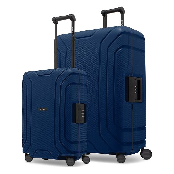 Redolz Essentials 15 Kofferset van 4 koffers met 4 wielen, maten S en L, met driepuntssluiting