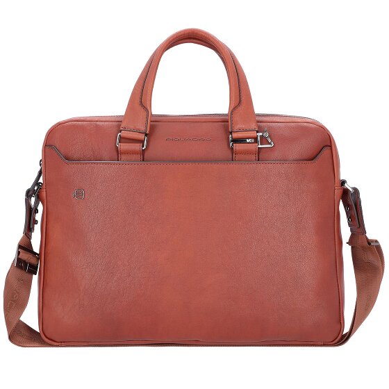 Piquadro Zwarte vierkante aktetas Leer 40 cm